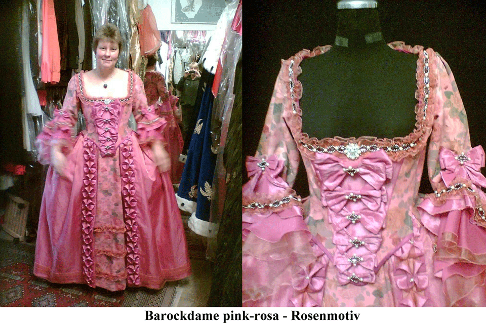 Barock Pinkrosa Rosenmotiv